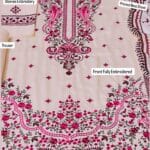 Dhanak 3pc full havy embroidery with pashmina wool shawl