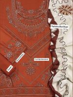 Dhanak 3pc havy embroidery with pashmina shawl - Image 4